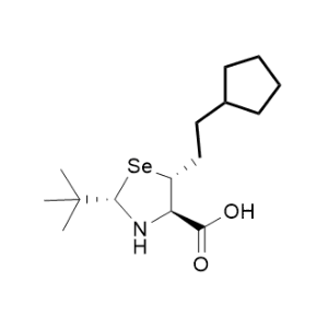 (2S,4R,5R)-2-(tert-Butyl)-5-(2-cyclopentylethyl)-1,3-selenazolidine-4-carboxylic acid|CS-1334781