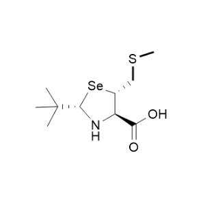 (2S,4R,5S)-2-(tert-Butyl)-5-((methylthio)methyl)-1,3-selenazolidine-4-carboxylic acid|CS-1334786