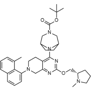 tert-Butyl 8-(7-(8-methylnaphthalen-1-yl)-2-(((S)-1-methylpyrrolidin-2-yl)methoxy)-5,6,7,8-tetrahydropyrido[3,4-d]pyrimidin-4-yl)-3,8-diazabicyclo[3.2.1]octane-3-carboxylate|CS-1335332