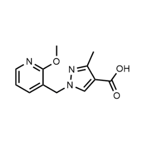 1-((2-Methoxypyridin-3-yl)methyl)-3-methyl-1H-pyrazole-4-carboxylic acid|CS-1335359