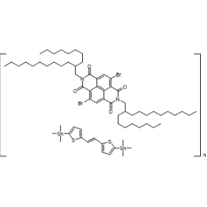 Benzo[lmn][3,8]phenanthroline-1,3,6,8(2H,7H)-tetrone, 4,9-dibromo-2,7-bis(2-octyldodecyl)-, polymer with 1,1′-(1,2-ethenediyldi-5,2-thiophenediyl)bis[1,1,1-trimethylstannane]|CS-1335537