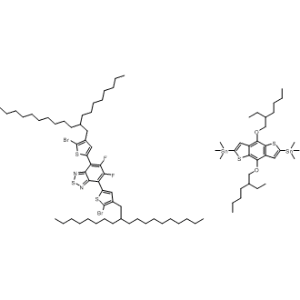 (4,8-Bis((2-ethylhexyl)oxy)benzo[1,2-b:4,5-b']dithiophene-2,6-diyl)bis(trimethylstannane) compound with 4,7-bis(5-bromo-4-(2-octyldodecyl)thiophen-2-yl)-5,6-difluorobenzo[c][1,2,5]thiadiazole 1:1|CS-1335559