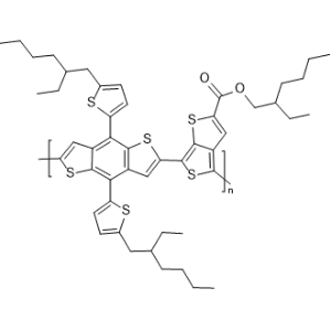 Poly[[4,8-bis[5-(2-ethylhexyl)-2-thienyl]benzo[1,2-b:4,5-b′]dithiophene-2,6-diyl][2-[[(2-ethylhexyl)oxy]carbonyl]thieno[3,4-b]thiophenediyl]]|CS-1335591