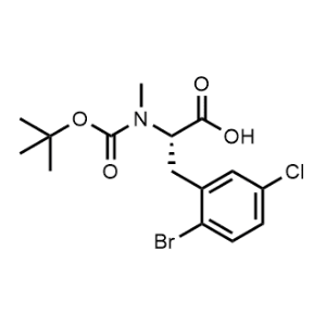 (S)-3-(2-Bromo-5-chlorophenyl)-2-((tert-butoxycarbonyl)(methyl)amino)propanoic acid|CS-1335599