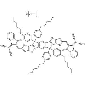 2,2'-[[6,6,12,12-Tetrakis(4-hexylphenyl)-6,12-dihydrodithieno[2,3-d:2',3'-d']-s-indaceno[1,2-b:5,6-b']dithiophene-2,8-diyl]bis[methylidyne[5(or 6)-methyl-3-oxo-1H-indene-2,1(3H)-diylidene]]]bis[propanedinitrile]|CS-1335626
