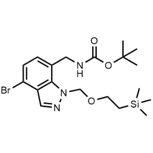 tert-Butyl ((4-bromo-1-((2-(trimethylsilyl)ethoxy)methyl)-1H-indazol-7-yl)methyl)carbamate|CS-1335790