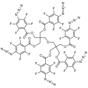 Benzoic acid, 4-azido-2,3,5,6-tetrafluoro-, 1,1′-[2-[[3-[(4-azido-2,3,5,6-tetrafluorobenzoyl)oxy]-2,2-bis[[(4-azido-2,3,5,6-tetrafluorobenzoyl)oxy]methyl]propoxy]methyl]-2-[[(4-azido-2,3,5,6-tetrafluorobenzoyl)oxy]methyl]-1,3-propanediyl] ester|CS-1335851