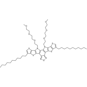 12,13-Bis(2-(2-(2-methoxyethoxy)ethoxy)ethyl)-3,9-diundecyl-12,13-dihydro-[1,2,5]thiadiazolo[3,4-E]thieno[2'',3'':4',5']thieno[2',3':4,5]pyrrolo[3,2-g]thieno[2',3':4,5]thieno[3,2-b]indole|CS-1335903