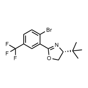 (R)-2-(2-Bromo-5-(trifluoromethyl)phenyl)-4-tert-butyl-4,5-dihydrooxazole|CS-1336359