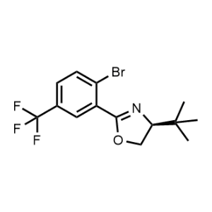 (S)-2-(2-Bromo-5-(trifluoromethyl)phenyl)-4-tert-butyl-4,5-dihydrooxazole|CS-1336360