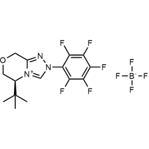 (5S)-5-(1,1-Dimethylethyl)-5,6-dihydro-2-(2,3,4,5,6-pentafluorophenyl)-8H-1,2,4-triazolo[3,4-c][1,4]oxazinium  Tetrafluoroborate|CS-1336378