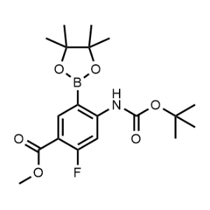 Methyl 4-((tert-butoxycarbonyl)amino)-2-fluoro-5-(4,4,5,5-tetramethyl-1,3,2-dioxaborolan-2-yl)benzoate|CS-1336468