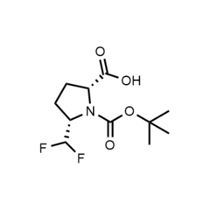 rel-(2R,5S)-1-(tert-Butoxycarbonyl)-5-(difluoromethyl)pyrrolidine-2-carboxylic acid|CS-1340552