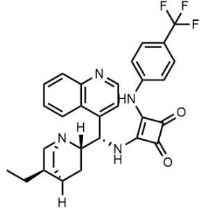3-(((S)-((1S,2S,4S,5R)-5-Ethylquinuclidin-2-yl)(quinolin-4-yl)methyl)amino)-4-((4-(trifluoromethyl)phenyl)amino)cyclobut-3-ene-1,2-dione|CS-1341777