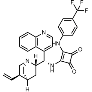 3-(((S)-Quinolin-4-yl((1S,2S,4S,5R)-5-vinylquinuclidin-2-yl)methyl)amino)-4-((4-(trifluoromethyl)phenyl)amino)cyclobut-3-ene-1,2-dione|CS-1341778