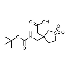 2-(3-(((tert-Butoxycarbonyl)amino)methyl)-1,1-dioxidotetrahydrothiophen-3-yl)acetic acid|CS-1341965