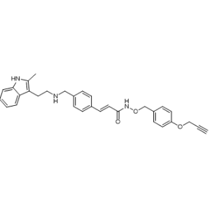 (E)-3-(4-(((2-(2-Methyl-1H-indol-3-yl)ethyl)amino)methyl)phenyl)-N-((4-(prop-2-yn-1-yloxy)benzyl)oxy)acrylamide|CS-1342322