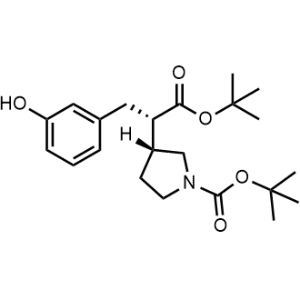 tert-Butyl (R)-3-((S)-1-(tert-butoxy)-3-(3-hydroxyphenyl)-1-oxopropan-2-yl)pyrrolidine-1-carboxylate|CS-1342506