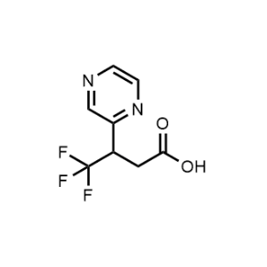 4,4,4-Trifluoro-3-(pyrazin-2-yl)butanoic acid|CS-1342509