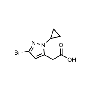 2-(3-Bromo-1-cyclopropyl-1H-pyrazol-5-yl)acetic acid|CS-1342576