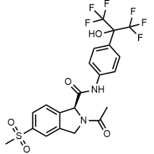 (S)-2-Acetyl-N-(4-(1,1,1,3,3,3-hexafluoro-2-hydroxypropan-2-yl)phenyl)-5-(methylsulfonyl)isoindoline-1-carboxamide|CS-1344243