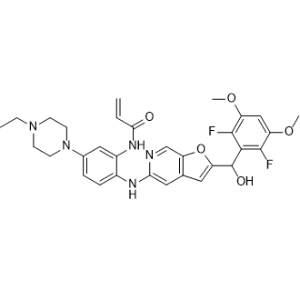 N-(2-((2-((2,6-Difluoro-3,5-dimethoxyphenyl)(hydroxy)methyl)furo[2,3-c]pyridin-5-yl)amino)-5-(4-ethylpiperazin-1-yl)phenyl)acrylamide|CS-1344281