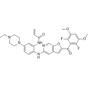 N-(2-((2-(2,6-Difluoro-3,5-dimethoxybenzoyl)furo[2,3-c]pyridin-5-yl)amino)-5-(4-ethylpiperazin-1-yl)phenyl)acrylamide|CS-1344282