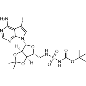 tert-Butyl (N-(((3aR,4R,6R,6aR)-6-(4-amino-5-iodo-7H-pyrrolo[2,3-d]pyrimidin-7-yl)-2,2-dimethyltetrahydrofuro[3,4-d][1,3]dioxol-4-yl)methyl)sulfamoyl)carbamate|CS-1344283
