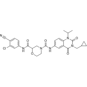 N2-(3-Chloro-4-cyanophenyl)-N4-(3-(cyclopropylmethyl)-1-isopropyl-2,4-dioxo-1,2,3,4-tetrahydroquinazolin-6-yl)morpholine-2,4-dicarboxamide|CS-1344285