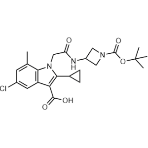 1-(2-((1-(tert-Butoxycarbonyl)azetidin-3-yl)amino)-2-oxoethyl)-5-chloro-2-cyclopropyl-7-methyl-1H-indole-3-carboxylic acid|CS-1344286