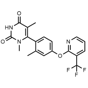 1,5-Dimethyl-6-(2-methyl-4-((3-(trifluoromethyl)pyridin-2-yl)oxy)phenyl)pyrimidine-2,4(1H,3H)-dione|CS-1344300