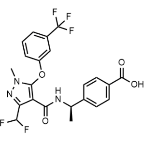 (R)-4-(1-(3-(Difluoromethyl)-1-methyl-5-(3-(trifluoromethyl)phenoxy)-1H-pyrazole-4-carboxamido)ethyl)benzoic acid|CS-1344302
