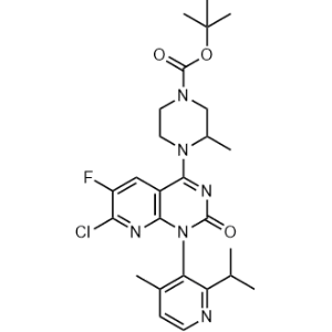 tert-Butyl 4-(7-chloro-6-fluoro-1-(2-isopropyl-4-methylpyridin-3-yl)-2-oxo-1,2-dihydropyrido[2,3-d]pyrimidin-4-yl)-3-methylpiperazine-1-carboxylate|CS-1344326