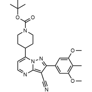 tert-Butyl 4-(3-cyano-2-(3,5-dimethoxy-4-methylphenyl)pyrazolo[1,5-a]pyrimidin-7-yl)piperidine-1-carboxylate|CS-1344336