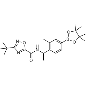 (R)-3-(tert-Butyl)-N-(1-(2-methyl-4-(4,4,5,5-tetramethyl-1,3,2-dioxaborolan-2-yl)phenyl)ethyl)-1,2,4-oxadiazole-5-carboxamide|CS-1344339