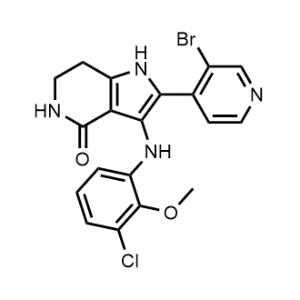 2-(3-Bromopyridin-4-yl)-3-((3-chloro-2-methoxyphenyl)amino)-1,5,6,7-tetrahydro-4H-pyrrolo[3,2-c]pyridin-4-one|CS-1344344