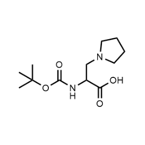 2-((tert-Butoxycarbonyl)amino)-3-(pyrrolidin-1-yl)propanoic acid|CS-1344379