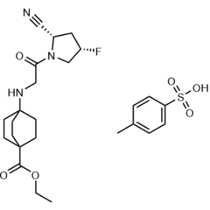 Ethyl 4-((2-((2S,4S)-2-cyano-4-fluoropyrrolidin-1-yl)-2-oxoethyl)amino)bicyclo[2.2.2]octane-1-carboxylate 4-methylbenzenesulfonate|CS-1344382