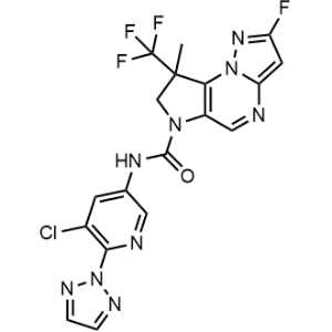 N-(5-Chloro-6-(2H-1,2,3-triazol-2-yl)pyridin-3-yl)-2-fluoro-8-methyl-8-(trifluoromethyl)-7,8-dihydro-6H-pyrazolo[1,5-a]pyrrolo[2,3-e]pyrimidine-6-carboxamide|CS-1344414