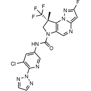 (S)-N-(5-Chloro-6-(2H-1,2,3-triazol-2-yl)pyridin-3-yl)-2-fluoro-8-methyl-8-(trifluoromethyl)-7,8-dihydro-6H-pyrazolo[1,5-a]pyrrolo[2,3-e]pyrimidine-6-carboxamide|CS-1344415