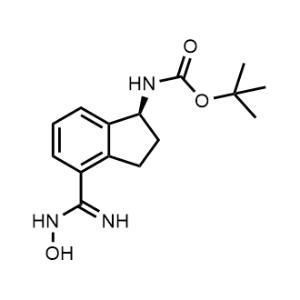 tert-Butyl (S)-(4-(N-hydroxycarbamimidoyl)-2,3-dihydro-1H-inden-1-yl)carbamate|CS-1344418