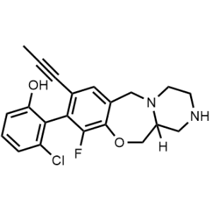 3-Chloro-2-(10-fluoro-8-(prop-1-yn-1-yl)-1,2,3,4,12,12a-hexahydro-6H-benzo[f]pyrazino[2,1-c][1,4]oxazepin-9-yl)phenol|CS-1344445