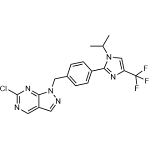 6-Chloro-1-(4-(1-isopropyl-4-(trifluoromethyl)-1H-imidazol-2-yl)benzyl)-1H-pyrazolo[3,4-d]pyrimidine|CS-1344465