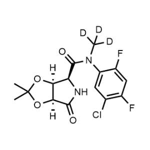(3aS,4S,6aS)-N-(5-Chloro-2,4-difluorophenyl)-2,2-dimethyl-N-(methyl-d3)-6-oxotetrahydro-4H-[1,3]dioxolo[4,5-c]pyrrole-4-carboxamide|CS-1344469