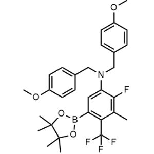 2-Fluoro-N,N-bis(4-methoxybenzyl)-3-methyl-5-(4,4,5,5-tetramethyl-1,3,2-dioxaborolan-2-yl)-4-(trifluoromethyl)aniline|CS-1344700
