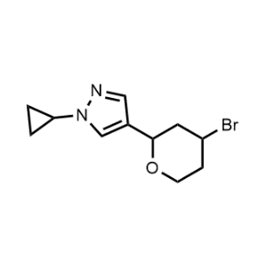 4-(4-Bromotetrahydro-2H-pyran-2-yl)-1-cyclopropyl-1H-pyrazole|CS-1345194