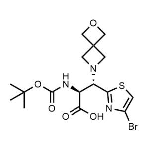 (2S,3S)-3-(4-Bromothiazol-2-yl)-2-((tert-butoxycarbonyl)amino)-3-(2-oxa-6-azaspiro[3.3]heptan-6-yl)propanoic acid|CS-1345651