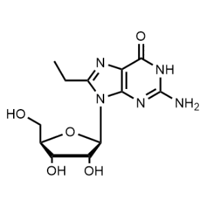 2-Amino-9-((2R,3R,4S,5R)-3,4-dihydroxy-5-(hydroxymethyl)tetrahydrofuran-2-yl)-8-ethyl-1,9-dihydro-6H-purin-6-one|CS-1345954