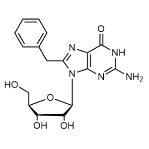 2-Amino-8-benzyl-9-((2R,3R,4S,5R)-3,4-dihydroxy-5-(hydroxymethyl)tetrahydrofuran-2-yl)-1,9-dihydro-6H-purin-6-one|CS-1346017