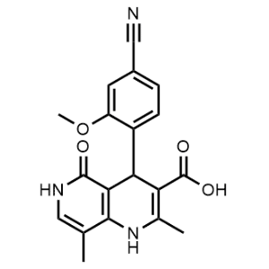 4-(4-Cyano-2-methoxyphenyl)-2,8-dimethyl-5-oxo-1,4,5,6-tetrahydro-1,6-naphthyridine-3-carboxylic acid Finerenone impurity|CS-1346224